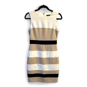 Tommy Hilfiger Women's Scuba Crepe Colorblock Sheath Dress